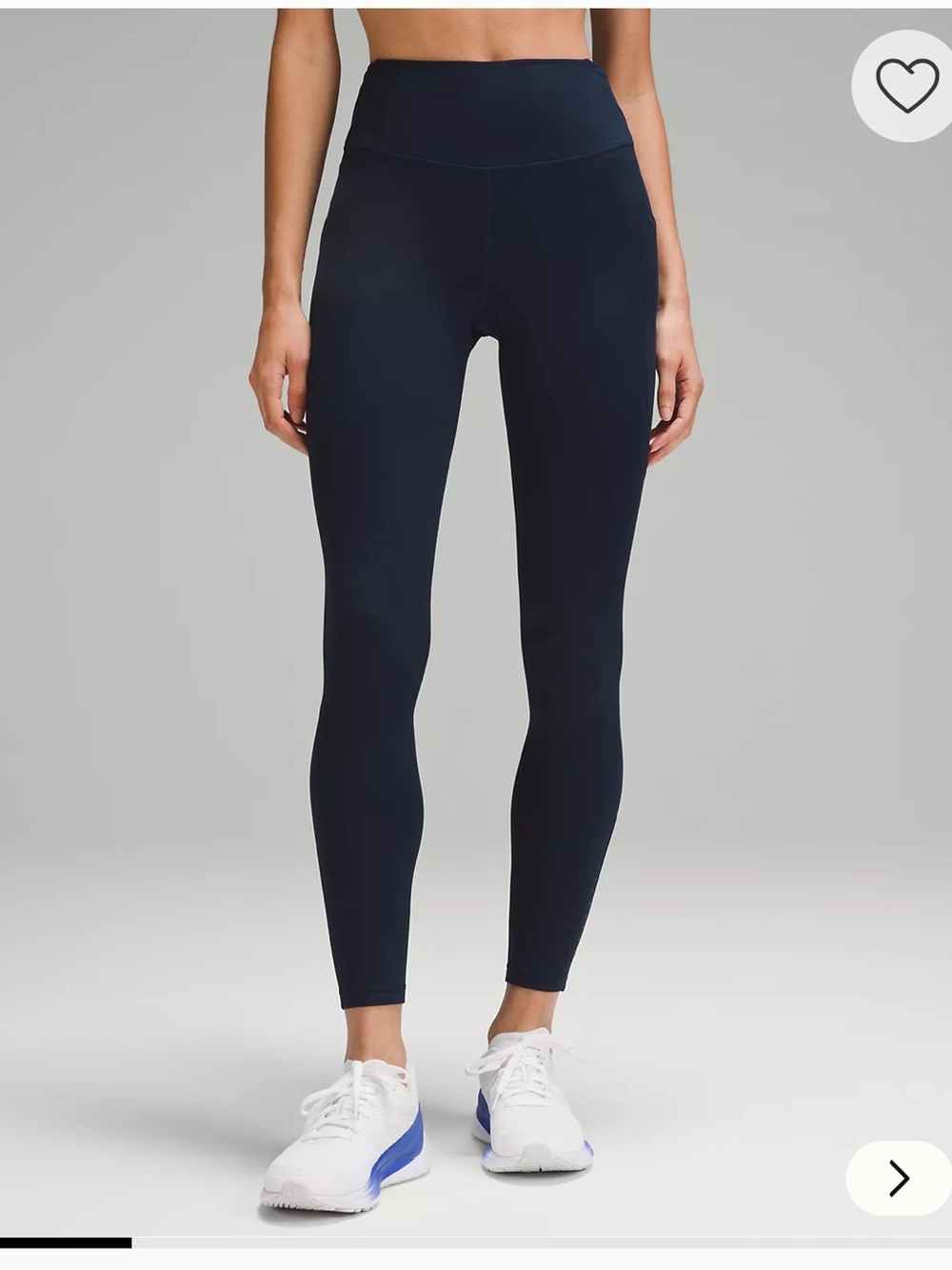 Lululemon Fast and Free High-Waist True Navy Performance Leggings
